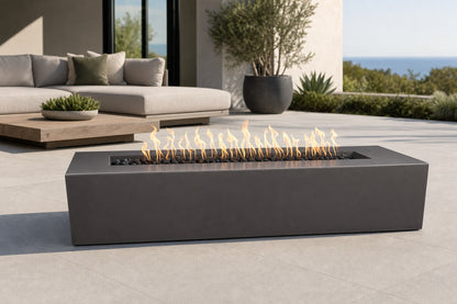 Regal Fire Pit - GFRC Concrete - 60" - Chestnut Lifestyle