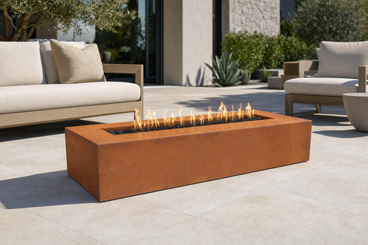 Regal Fire Pit - Metal Collection - 54" - Corten Steel Lifestyle