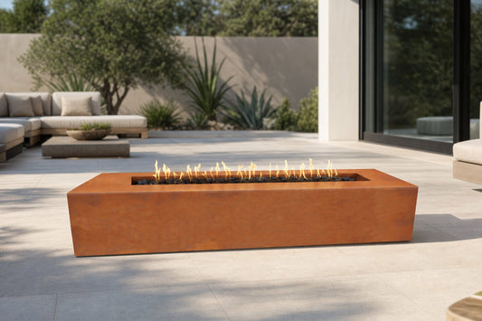 Regal Fire Pit - Metal Collection - 54" - Corten Steel Lifestyle