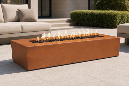 Regal Fire Pit - Metal Collection - 60" - Corten Steel Lifestyle