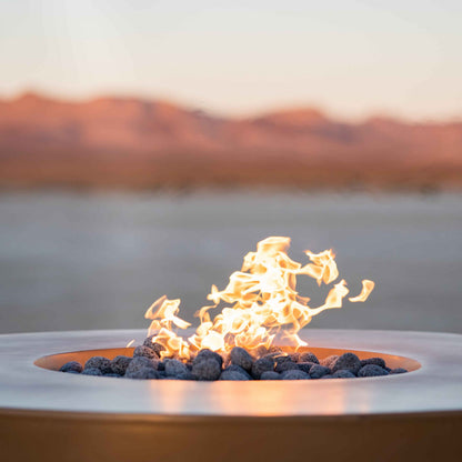 Round Outback Fire Pit - Deer Country - GFRC Top & Corten Steel Base - 46" | The Outdoor Plus image 3