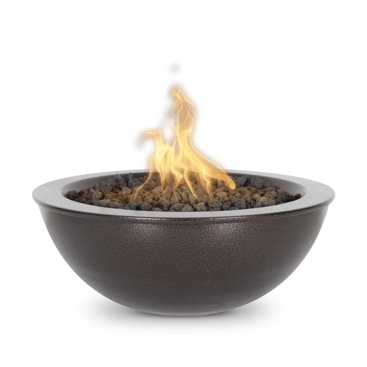 48" diameter x 16" H Sedona Fire Bowl - Powder Coat by The Outdoor Plus in copper vein