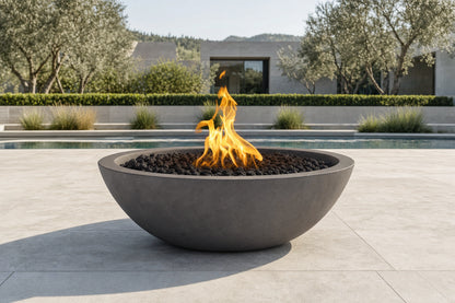 Sedona Fire Bowl - GFRC Concrete - 33" - Chestnut Lifestyle