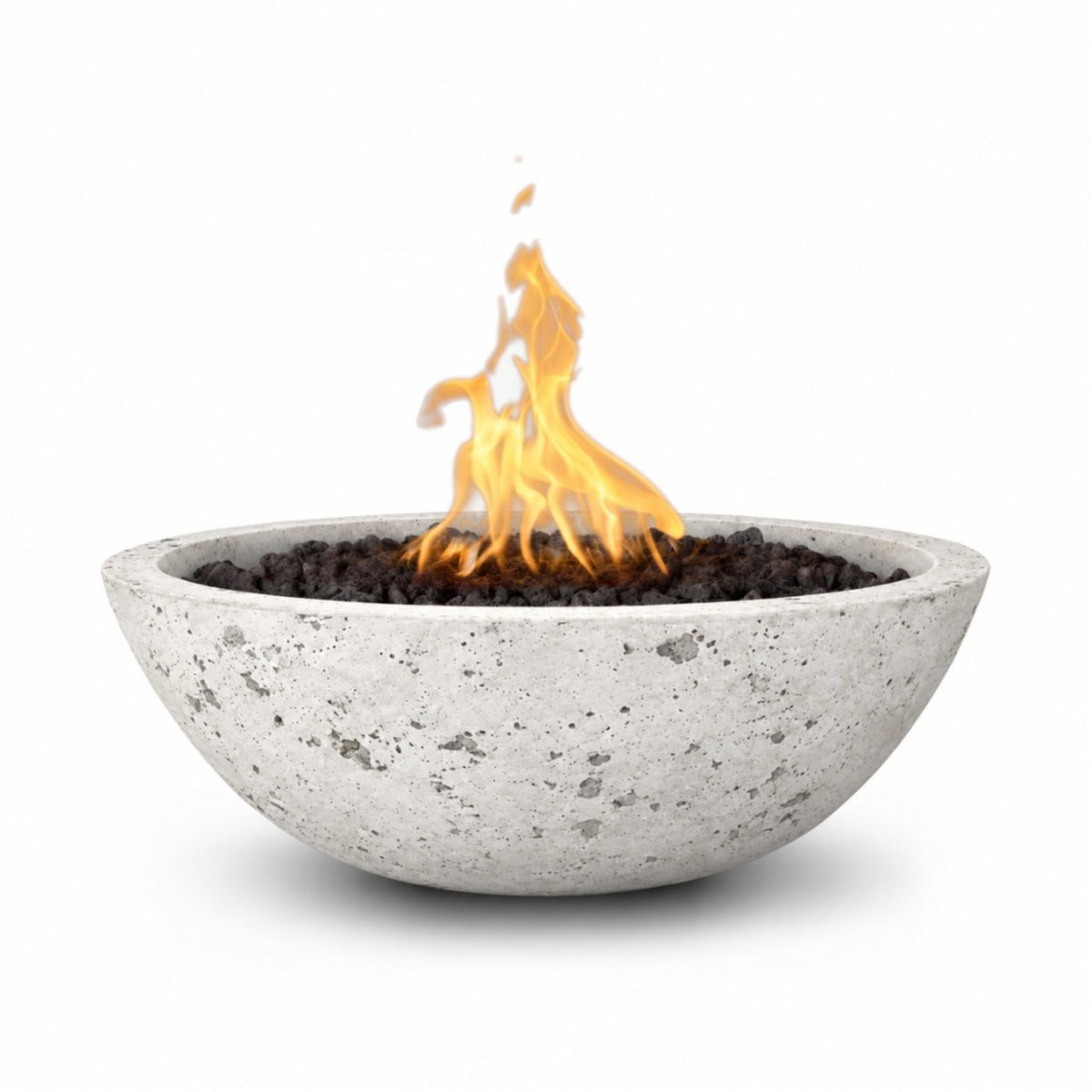 Sedona Fire Bowl - GFRC Concrete in Rustic White finish – digital rendering, The Outdoor Plus