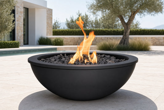 Sedona Fire Bowl - Powder Coat - 27" - Gloss Black Lifestyle