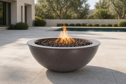 Sedona Fire Bowl - Powder Coat - 27" - Matte Black Lifestyle