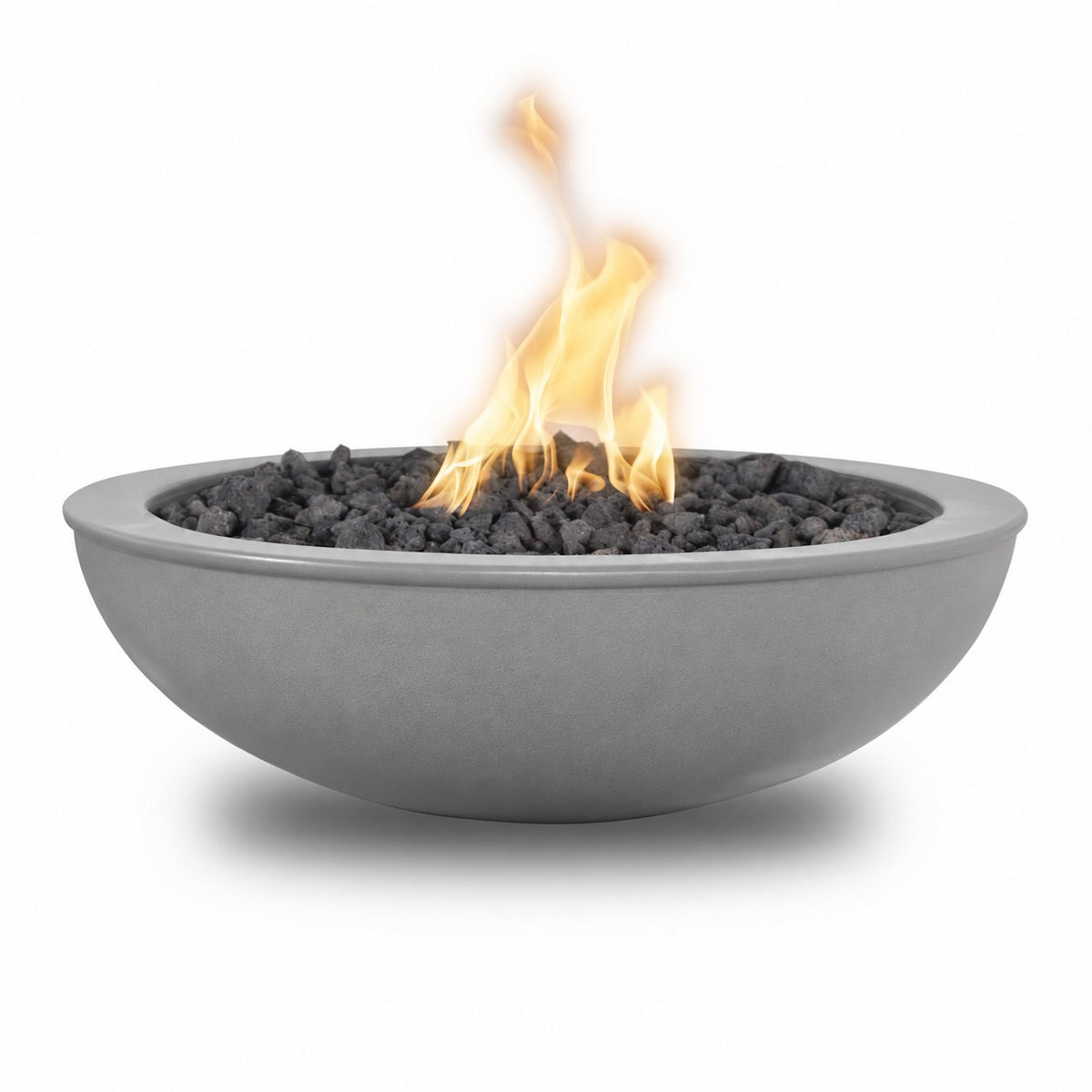 48" Sedona Fire Bowl - Powder Coat in Pewter finish by The Outdoor Plus (color rendering from the official swatch)