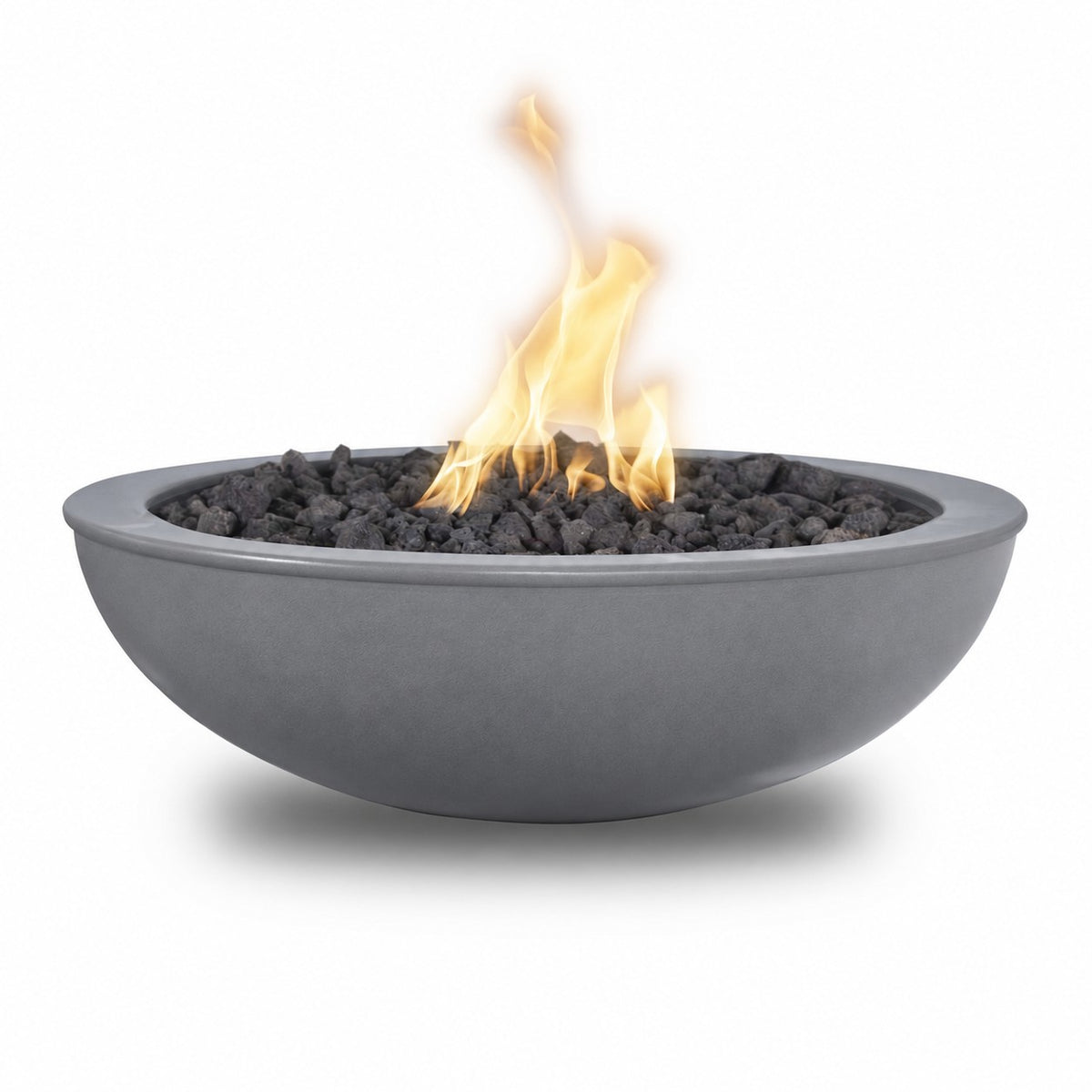 48" Sedona Fire Bowl - Powder Coat in Rock Gray finish by The Outdoor Plus (color rendering from the official swatch)
