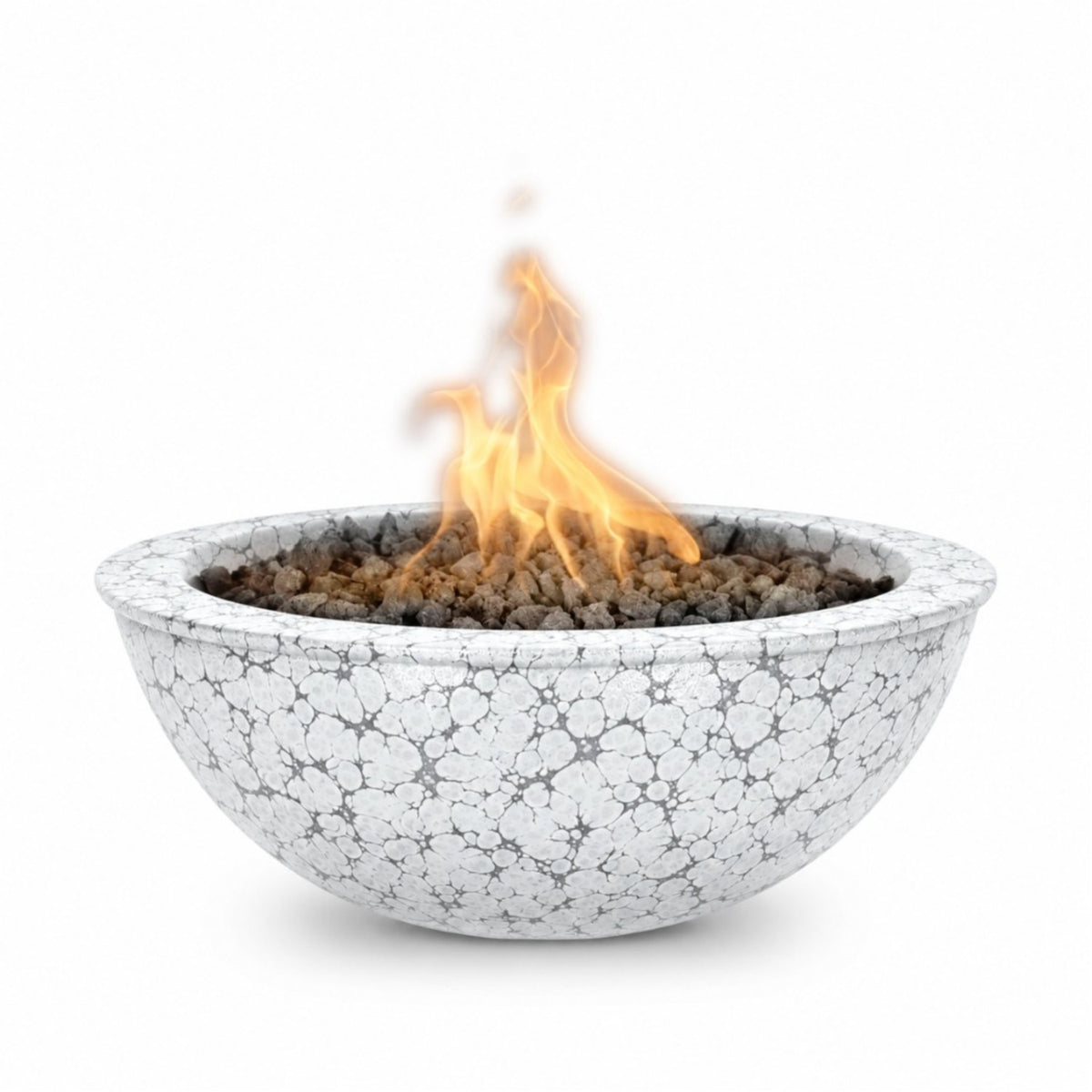 Sedona Fire Bowl - Powder Coat in White Vein finish – digital rendering, The Outdoor Plus