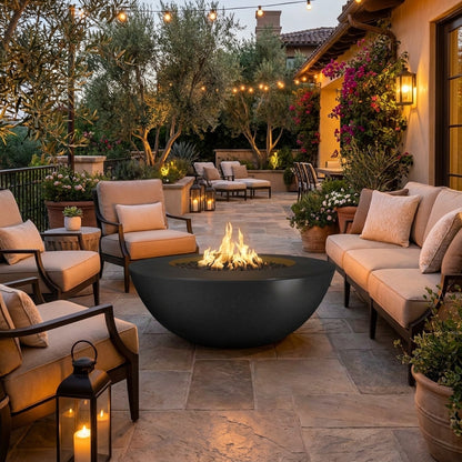 Sedona Fire Pit Wide Ledge - GFRC Concrete - 48"
