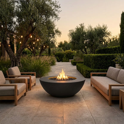 Sedona Fire Pit Wide Ledge - GFRC Concrete - 48"