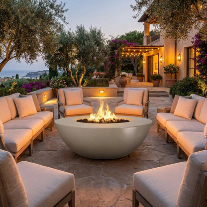Sedona Fire Pit Wide Ledge - GFRC Concrete - 60"