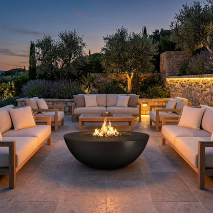 Sedona Fire Pit Wide Ledge - GFRC Concrete - 60"