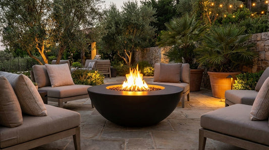 Sedona Fire Pit Wide Ledge - GFRC Concrete - 60"