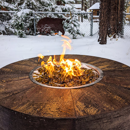Sequoia Fire Pit - GFRC Wood Grain - 24" Tall - 42" | The Outdoor Plus image 3