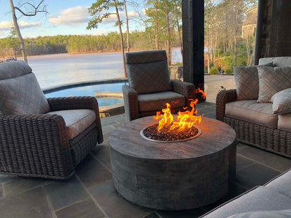 Sequoia Fire Pit - GFRC Wood Grain - 24" Tall - 60" | The Outdoor Plus image 2
