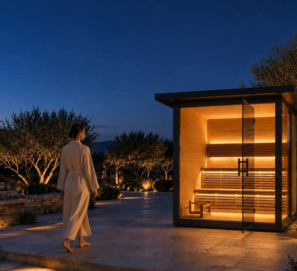 SOLENNE Altura outdoor glass-front sauna – image 3