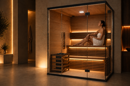 SOLENNE Aurelia indoor glass-front sauna – image 3