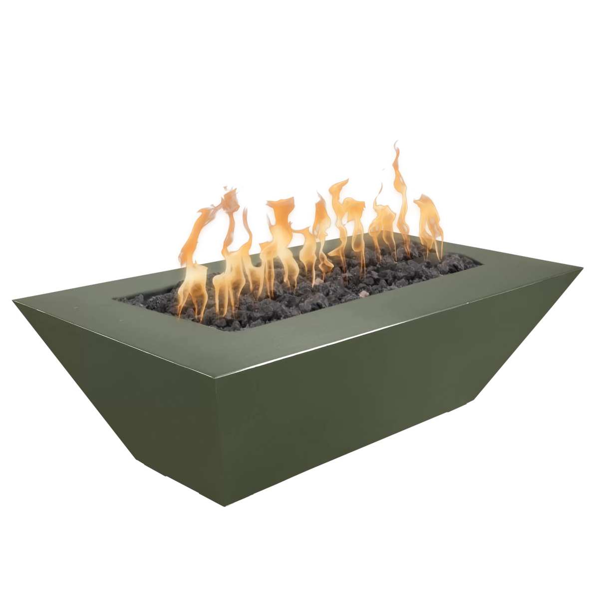 Atlantic Fire Pit Powder Coat 18 Tall in Olive Green finish – The Outdoor Plus