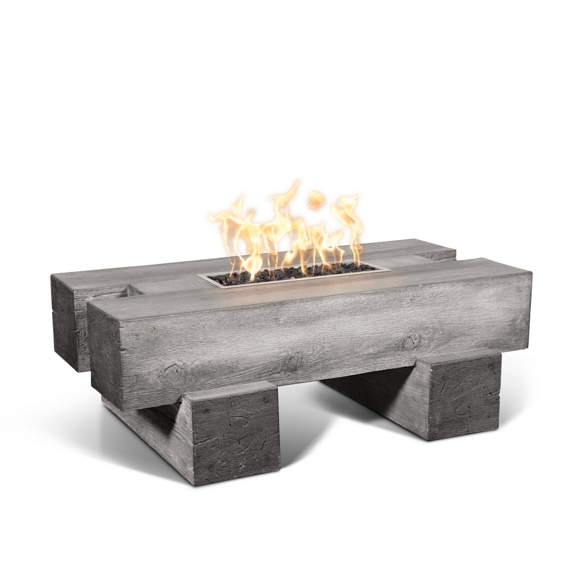 Palo Fire Pit Gfrc Wood Grain in Ivory finish – The Outdoor Plus