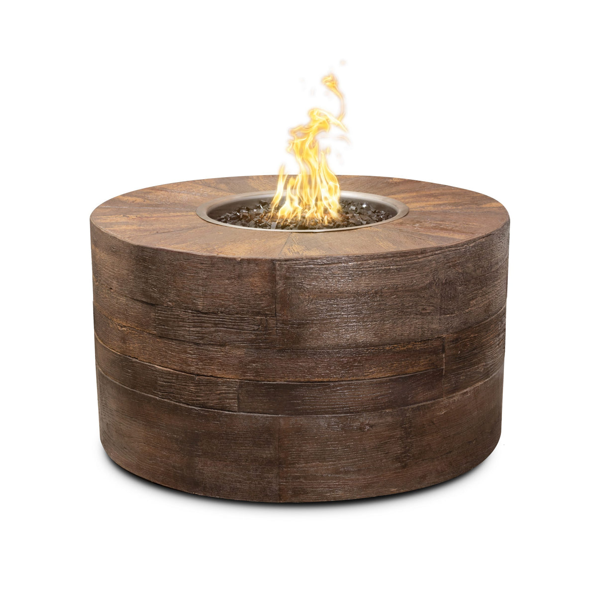 Sequoia Fire Pit Gfrc Wood Grain 16 Tall in Oak finish – The Outdoor Plus