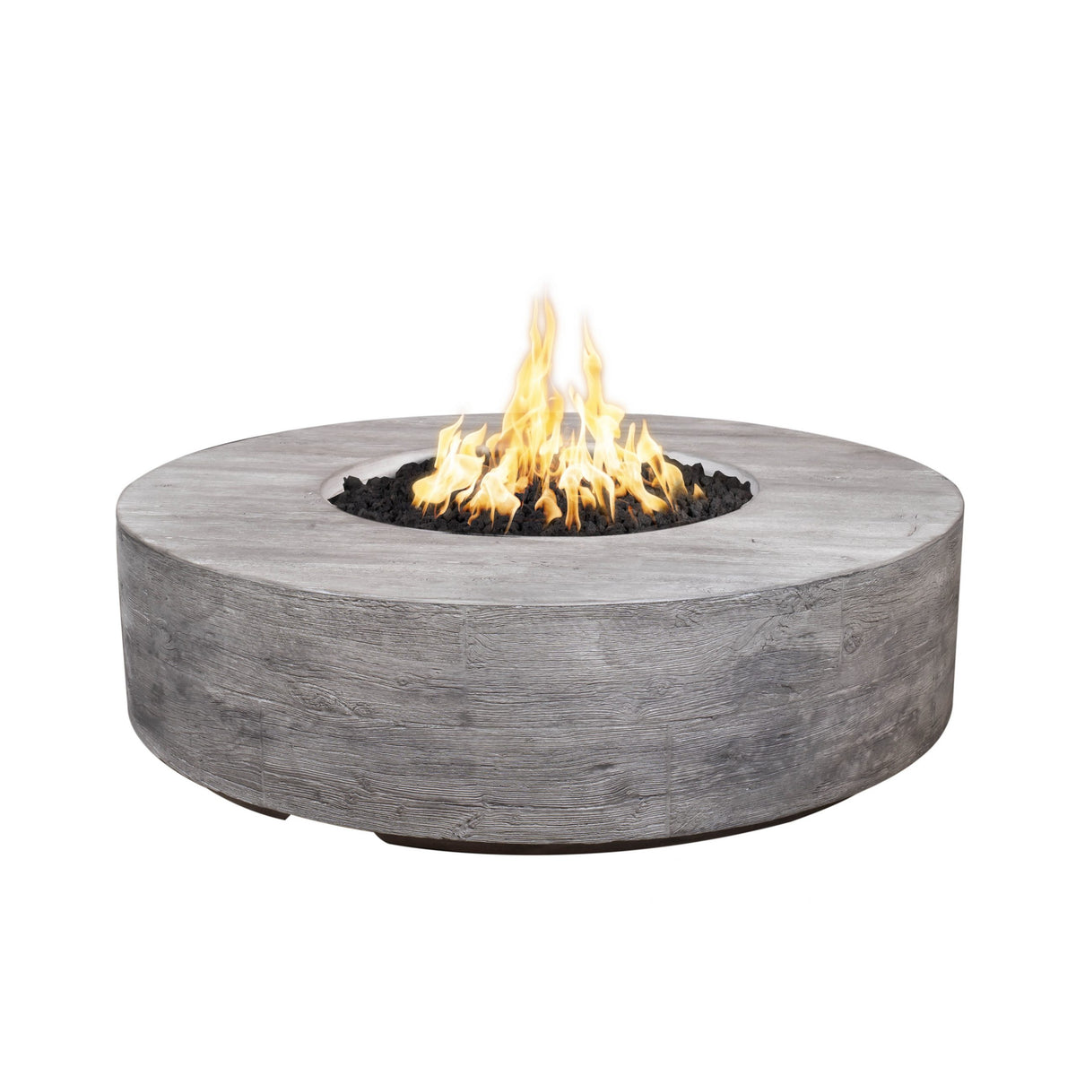 Sequoia Fire Pit Gfrc Wood Grain 16 Tall in Ivory finish – The Outdoor Plus