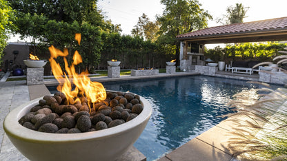 Sedona fire and water bowl in a luxury outdoor setting