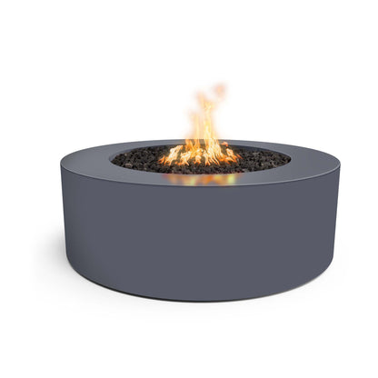 Unity 72 inch round 18 inch tall powder coat gas fire pit by The Outdoor Plus