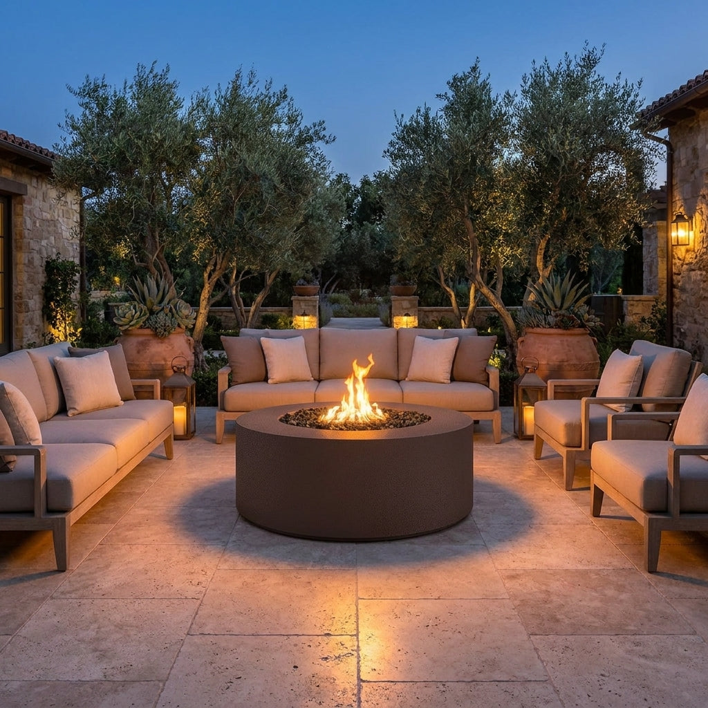Unity fire pit in Copper Vein