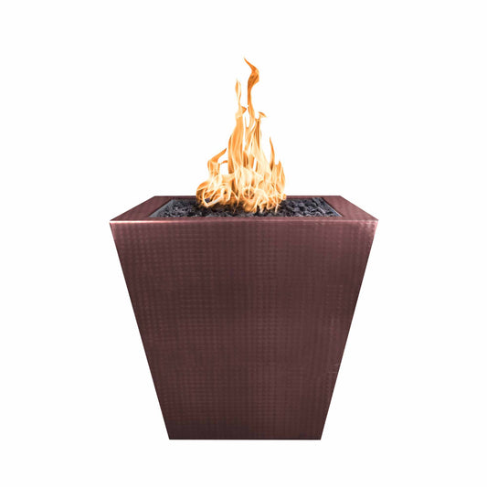 Vista 24 inch tapered square powder coat gas fire pit by The Outdoor Plus